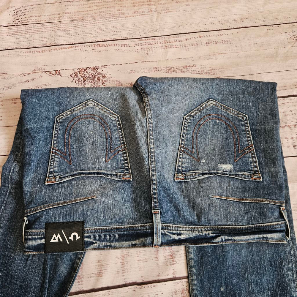 True Religion x Russell Westbrook Rocco Relaxed Skinny Distressed Mens Jeans 38 - Picture 7 of 7